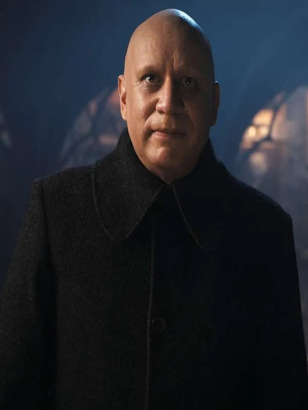 Wednesday 2022 Fred Armisen Black Wool Coat