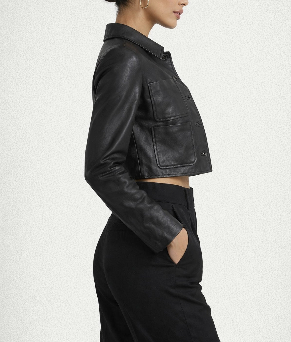 
Wednesday Addams New   Leather Jacket
