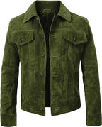 Trucker Suede Leather Jacket, Multi Zing Apparel