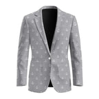 James Carter Grey & White Anchor Blazer Nautical Costume Coat