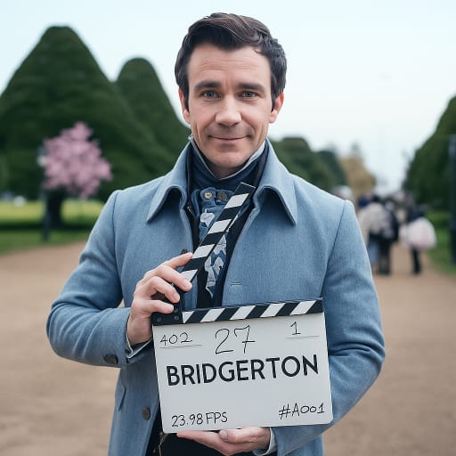 Luke Thompson Bridgerton S04 Blue Coat