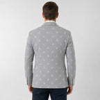 James Carter Grey & White Anchor Blazer Nautical Costume Coat