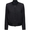 Bomber Varsity Jacket Women, Black Zing Apparel