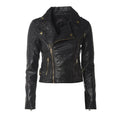 Women Biker Jacket, Black Leather Jacket