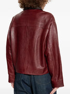 RAG And Bone Burgundy Leather Jacket