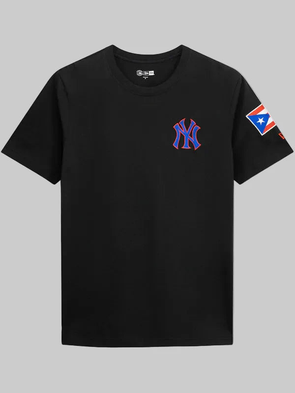 Yankees-New-Era-Puerto-Rico-Flag-Black-T-Shirt