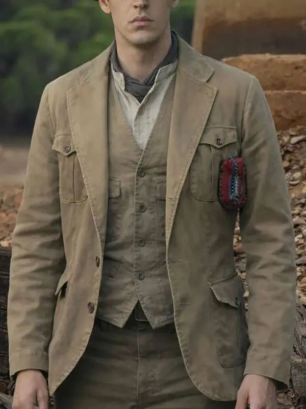 
Young Sherlock Hero Fiennes Tiffin Brown Blazer