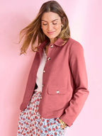 Zechariah Larson Women's Pink Cotton Blend Jacket