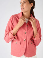 Zechariah Larson Women's Pink Cotton Blend Jacket