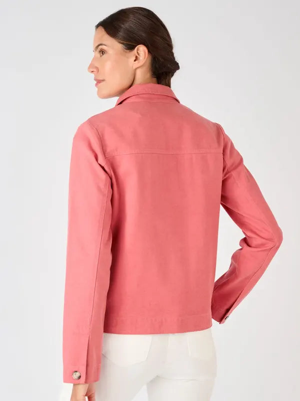 Zechariah Larson Women's Pink Cotton Blend Jacket