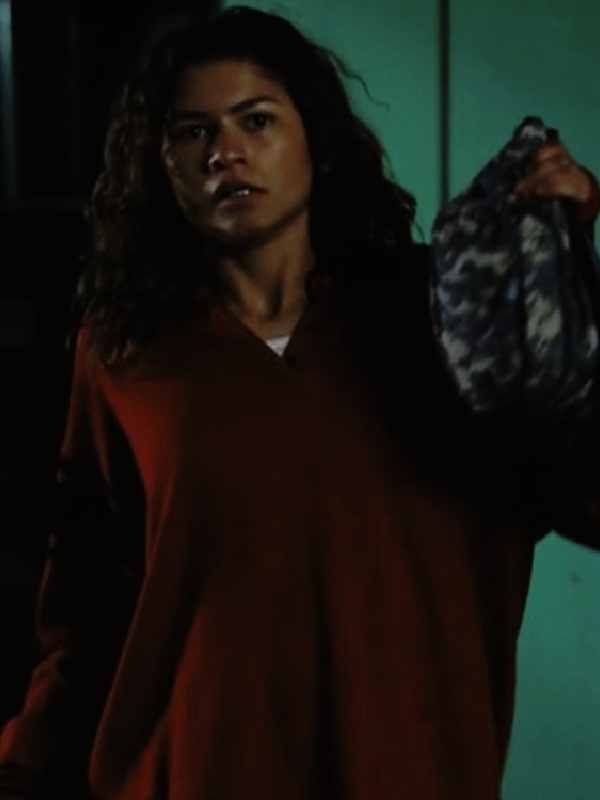 Euphoria S03 Zendaya Coleman Red Stripe Sweatshirt