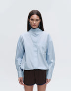 Adidas x ASOS Funnel Neck Blue Shirt