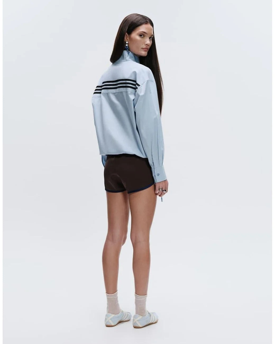 Adidas x ASOS Funnel Neck Blue Shirt
