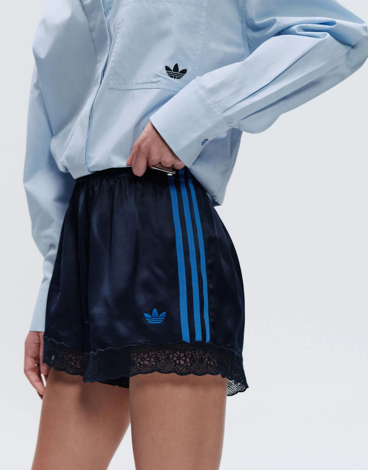 Adidas x ASOS Funnel Neck Blue Shirt