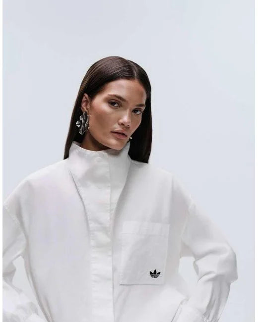 Adidas x ASOS Funnel Neck Blue Shirt