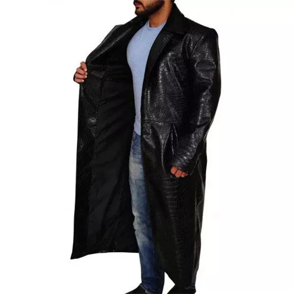 The Matrix Laurence Fishburne Leather Black Leather Coat