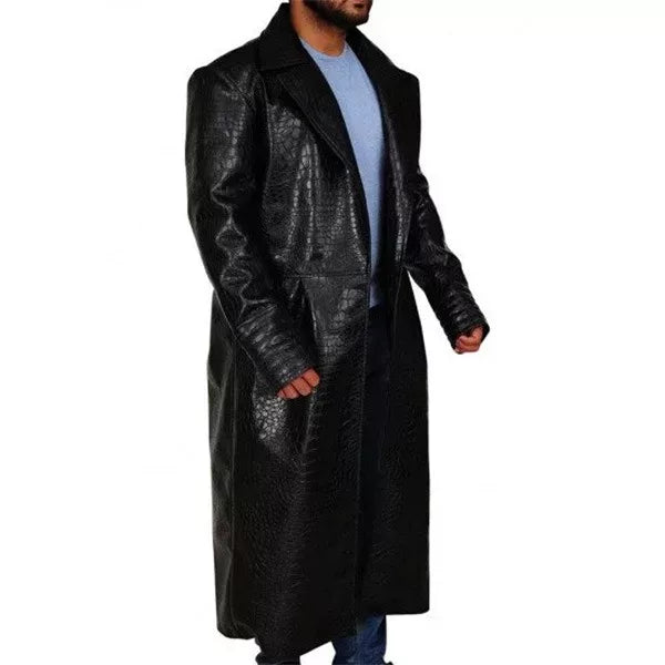 The Matrix Laurence Fishburne Leather Black Leather Coat