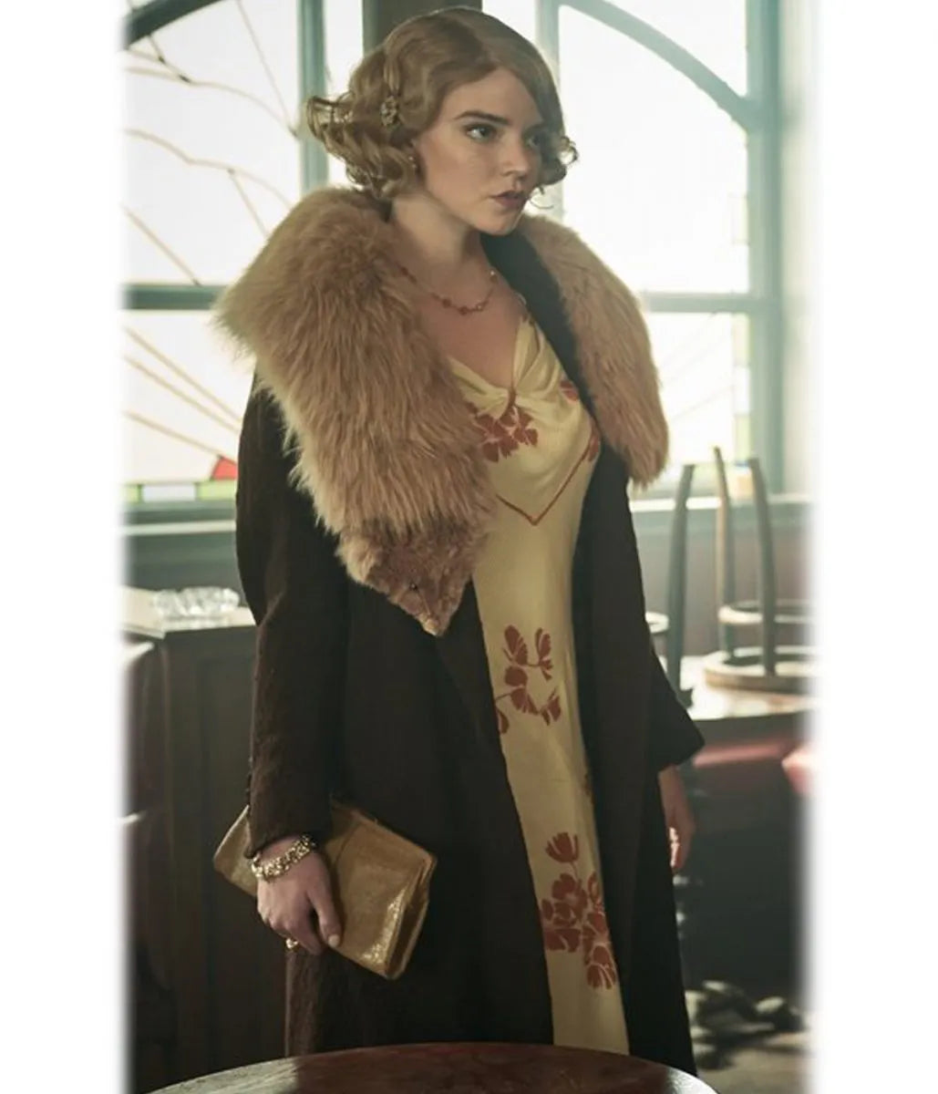 
Anya Taylor Joy Peaky Blinders S06  Faux Fur Coat