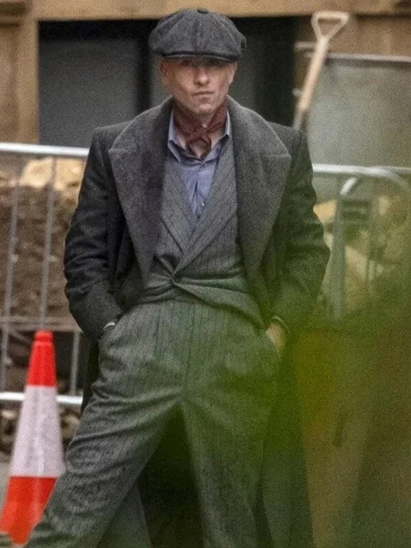  Peaky Blinders Barry Keoghan Best Grey Wool Coat

