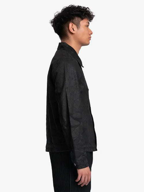 Black Waxed Denim Jacket