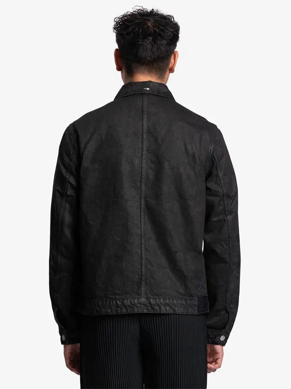 Black Waxed Denim Jacket