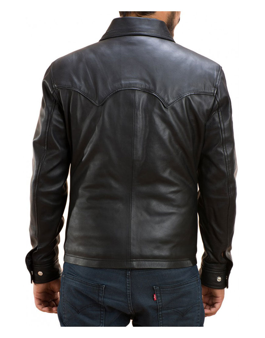 Walking Dead Governor Black Leather Jacket
