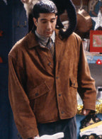 Friends David Schwimmer Brown Suede Leather Jacket
 