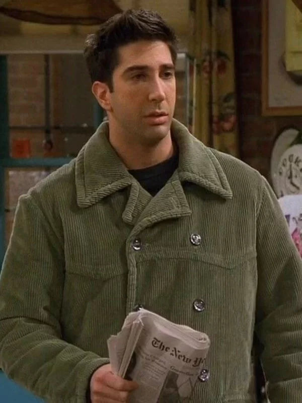 Friends S03 David Schwimmer Green Coat