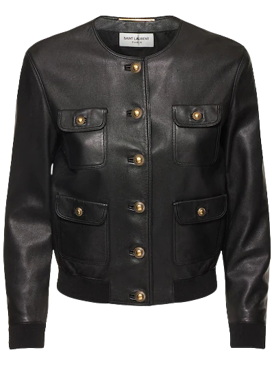 Saint Laurent Patch Bomber Jacket Women Zing Apparel