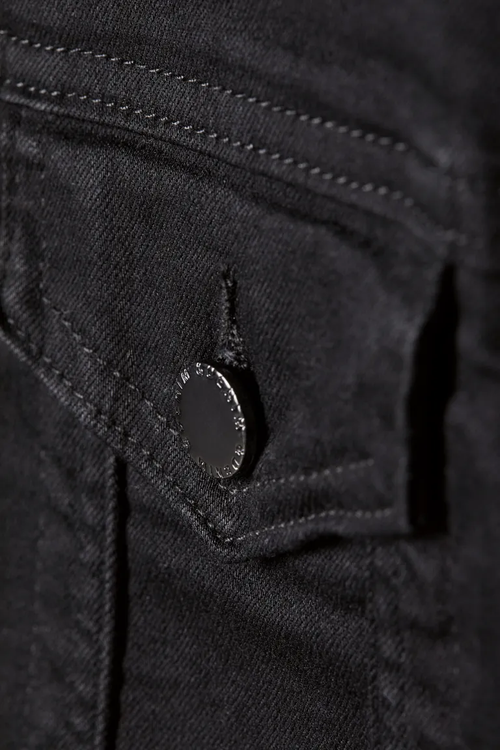 Black Denim Jacket Women, Pocketed Zing Apparel