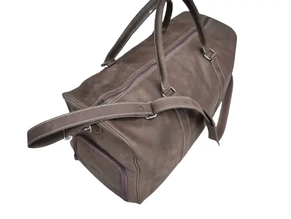 Crazy Horse Genuine Duffle Bag, Brown Zing Apparel
