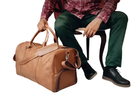 Crazy Horse Genuine Duffle Bag, Brown Zing Apparel
