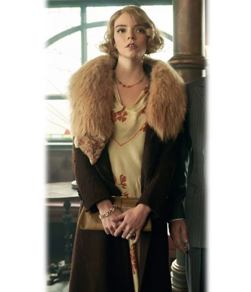 
Anya Taylor Joy Peaky Blinders S06 Brown Faux Fur Coat