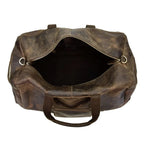 Genuine Cow Leather Weekender Duffle Bag Zing Apparel