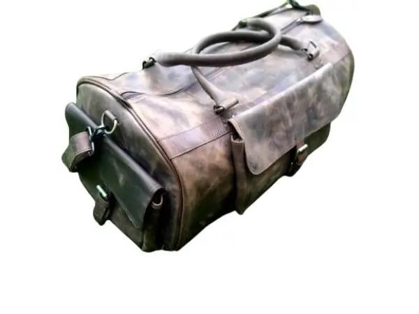 Handmade Full Grain Leather Weekender Bag Zing Apparel