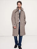 Italian Herringbone Balmacaan Coat