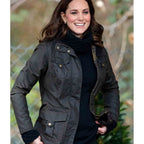 Halloween Jacket - Kate Middleton Casual Brown Leather Jacket Zing Apparel