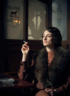 Peaky Blinders Lizzie Shelby  Faux Fur Collar  Coat
