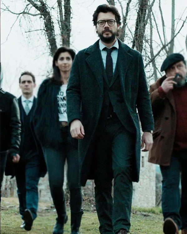 Álvaro Morte's Money Heist Wool Coat
