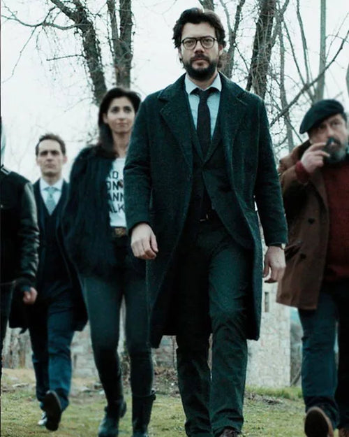 Álvaro Morte's Money Heist Wool Coat
