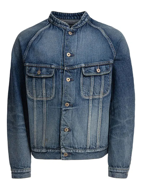 Mandarin Collar Jean Jacket