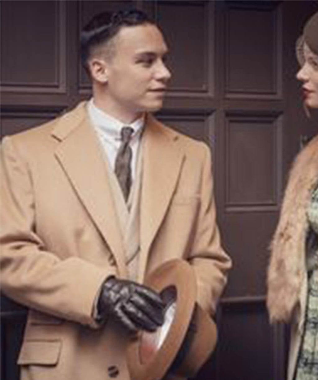 Peaky Blinders Michael Gray Brown Wool Coat