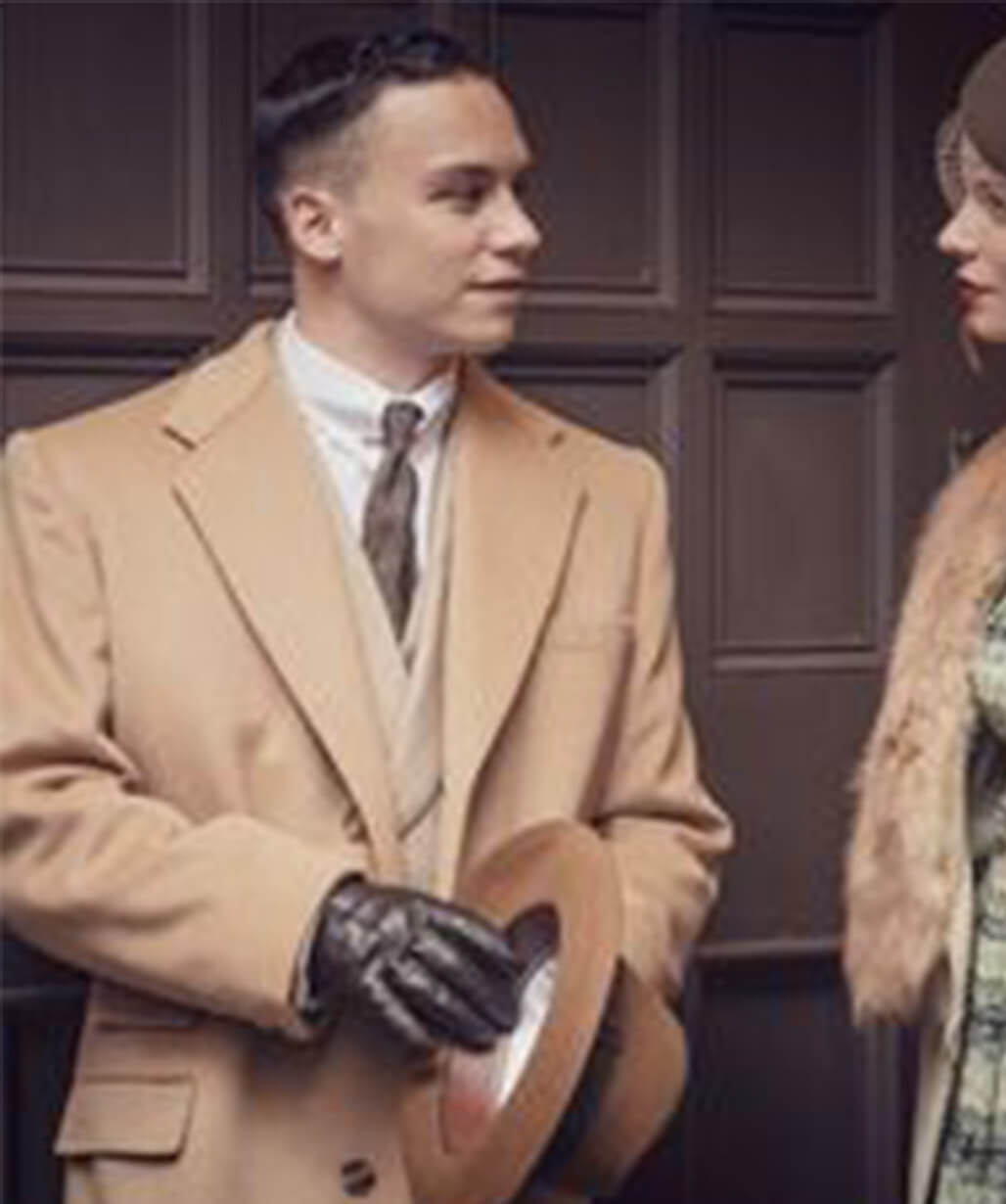 Peaky Blinders Michael Gray Brown Wool Coat