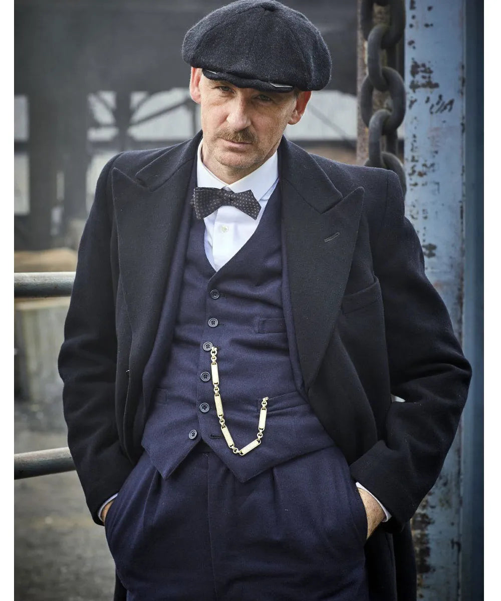 Paul Anderson Peaky Blinders New  Black Wool Coat