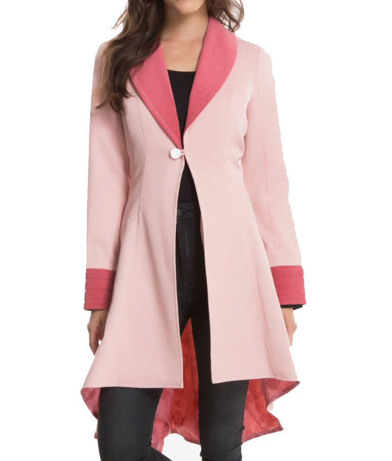 Harry Potter Queenie Goldstein Pink Wool Coat
