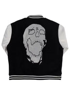 Revenge Skull Varsity Jacket Black