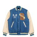 Blue Sparrow Letterman Varsity Jacket Slate/Cream Zing Apparel