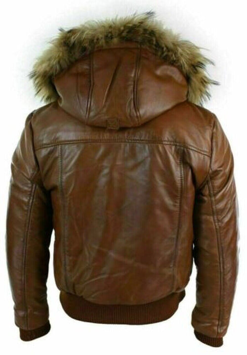 Brown Modern Shearling Jacket For Men Zing Apparel