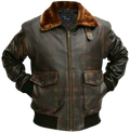 G-1 Aviator Distressed Brown Leather Jacket Zing Apparel
