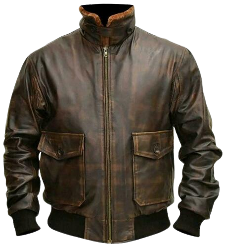 G-1 Aviator Distressed Brown Leather Jacket Zing Apparel